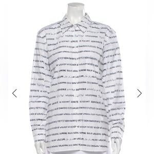 Equipment fr cotton white dress shirt multilingual Medium M